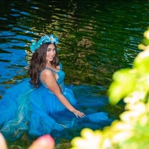 Custom Made Floor Length Mermaid Tulle Skirt